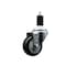 Service Caster 3'' SS Black Poly Wheel Swivel 1-3/8'' Expanding Stem Caster SCC-SSEX20S314-PPUB-BLK-138 - alternate 1